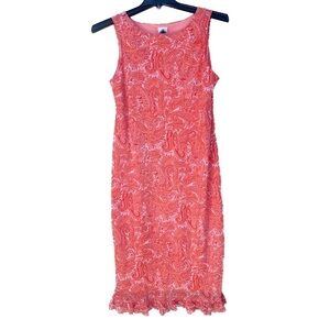 California Concepts Paisley Vintage y2k Midi Dress Floral Fairycore Boho Sz 12